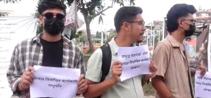 प्रत्यक्ष कार्यकारी राष्ट्रपतिको पक्षमा युवाको प्रदर्शन
